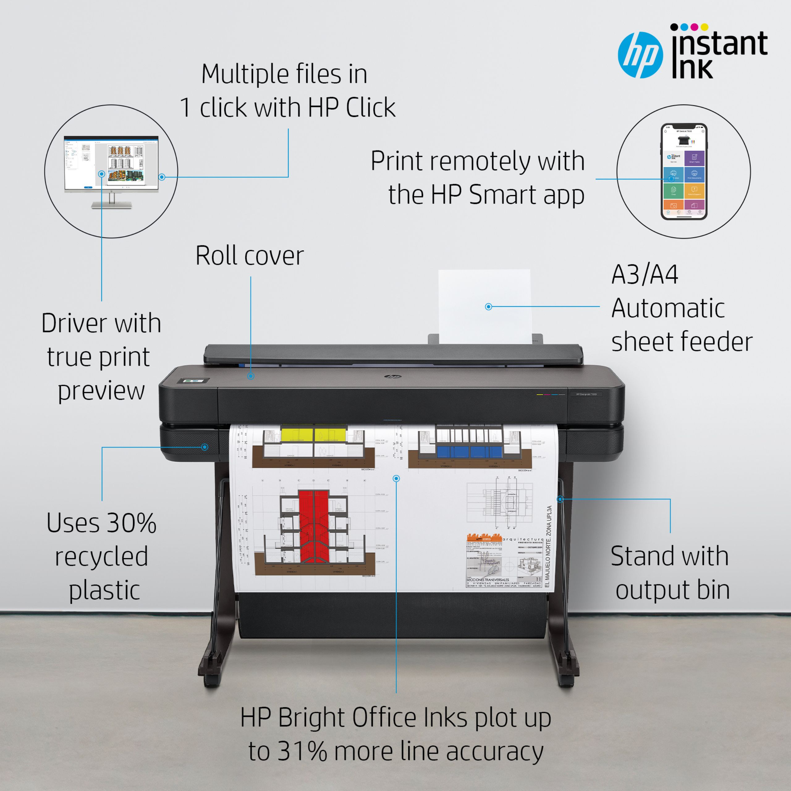HP DesignJet T650 Printer - Ball & Doggett
