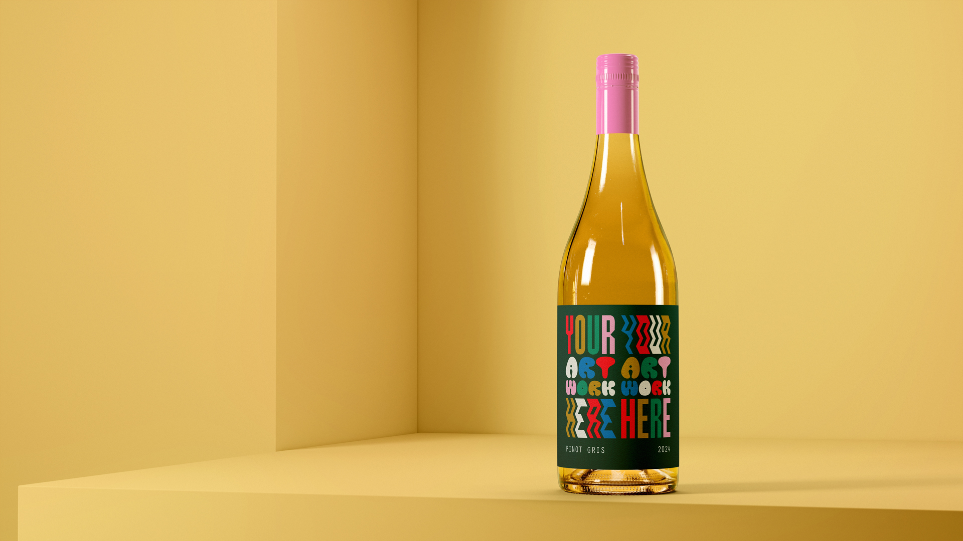 Digital Mockup Tool - Burgundy Bottle